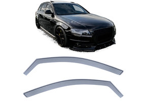 Zijwindschermen - Audi A4 8K B8 07-15 - Regen-/winddeflector - Zwarte rook