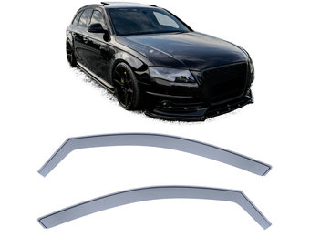 Zijwindschermen - Audi A4 8K B8 07-15 - Regen-/winddeflector - Zwarte rook