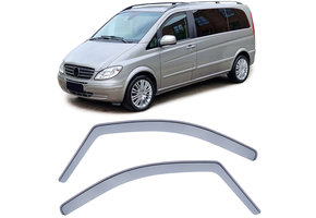 Zijwindschermen - geschikt voor Mercedes Vito Viano 1 2 03-13 - Zwart - 100% passend
