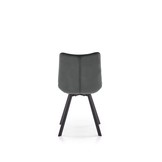 Eetkamerstoel - fluwelen stof - 46x84x61 cm - donkergrijs