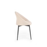 Eetkamerstoel - stof - 53x80x50 cm - beige