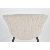 Eetkamerstoel - stof - 53x80x50 cm - beige