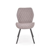 Eetkamerstoel - stof - 51x90x55 cm - grijs