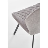 Eetkamerstoel - stof - 51x90x55 cm - grijs