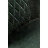 Eetkamerstoel - fluwelen stof - 50x84x60 cm - groen