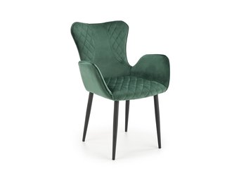 Eetkamerstoel - fluwelen stof - 56x80x56 cm - groen