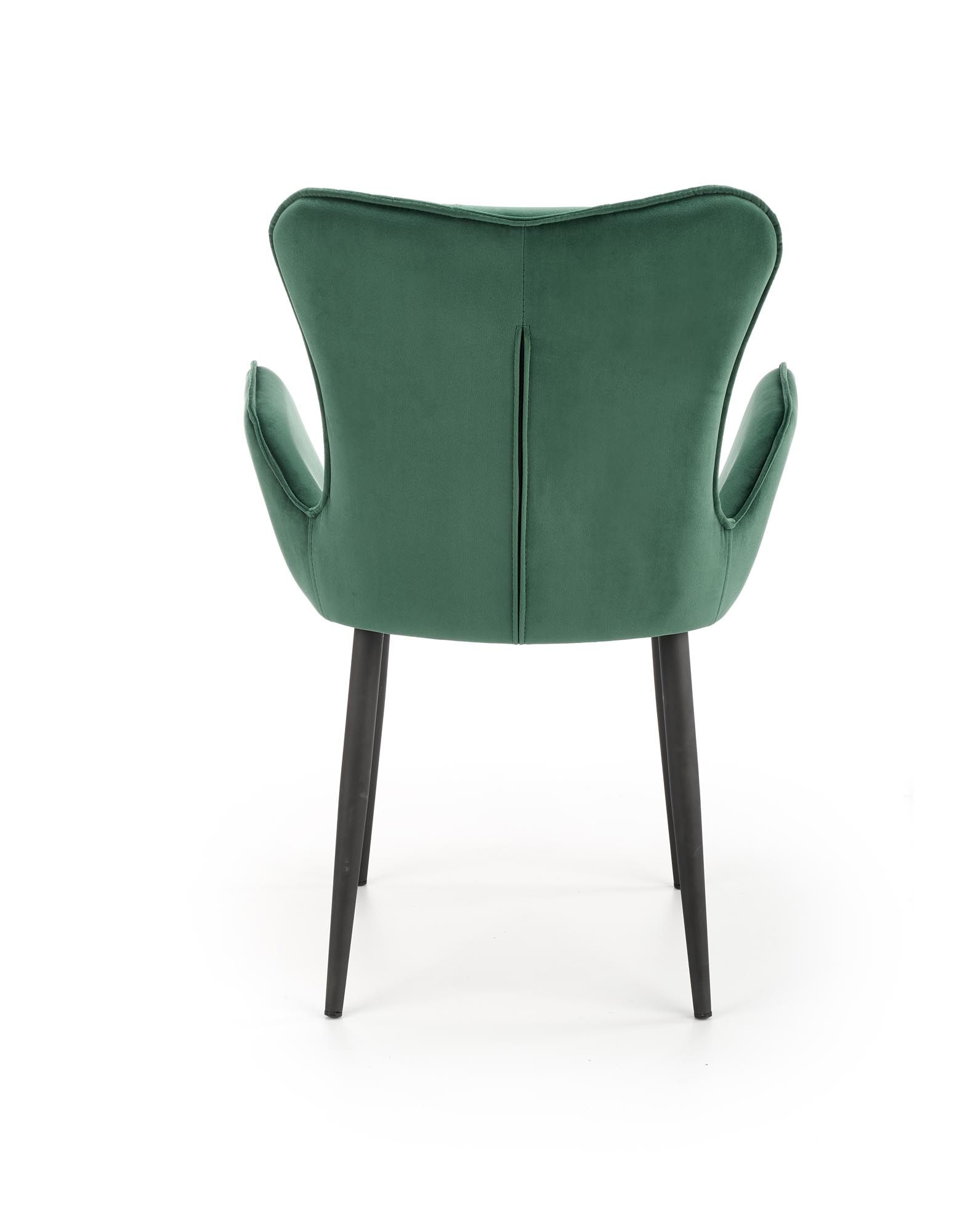 Eetkamerstoel - fluwelen stof - 56x80x56 cm - groen