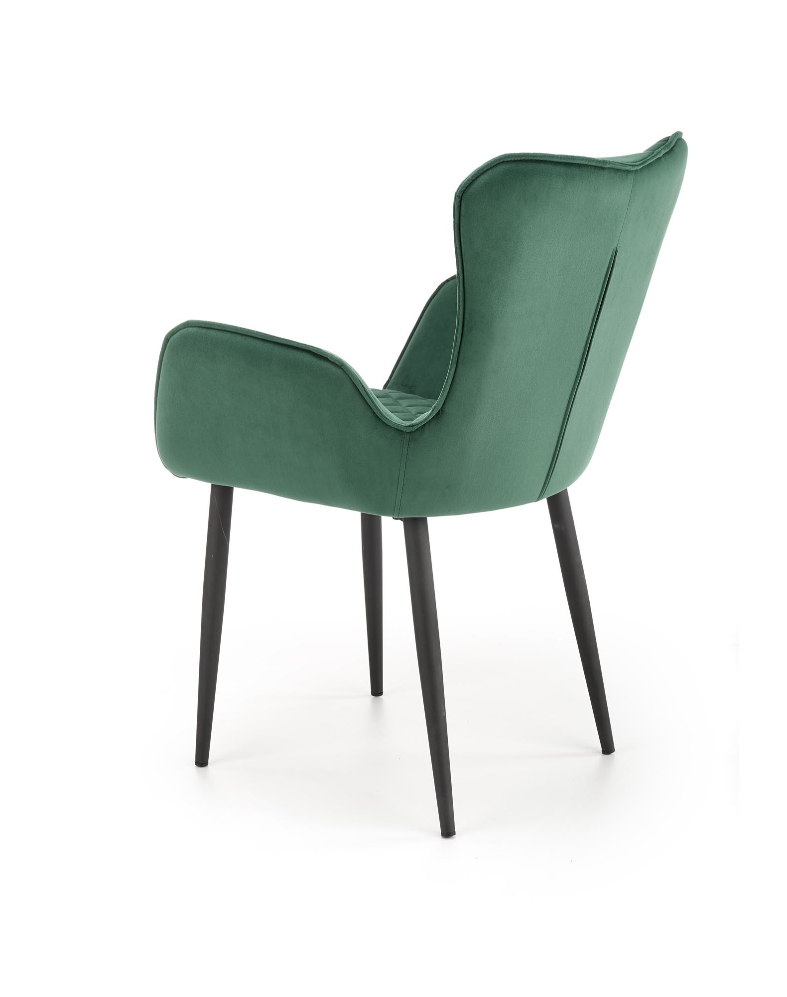 Eetkamerstoel - fluwelen stof - 56x80x56 cm - groen