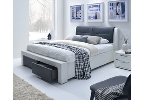 CASSANDRA S - tweepersoonsbed - met laden - modern - zwart wit