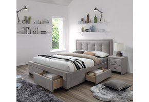 EVORA - tweepersoonsbed - met laden - klassiek - beige
