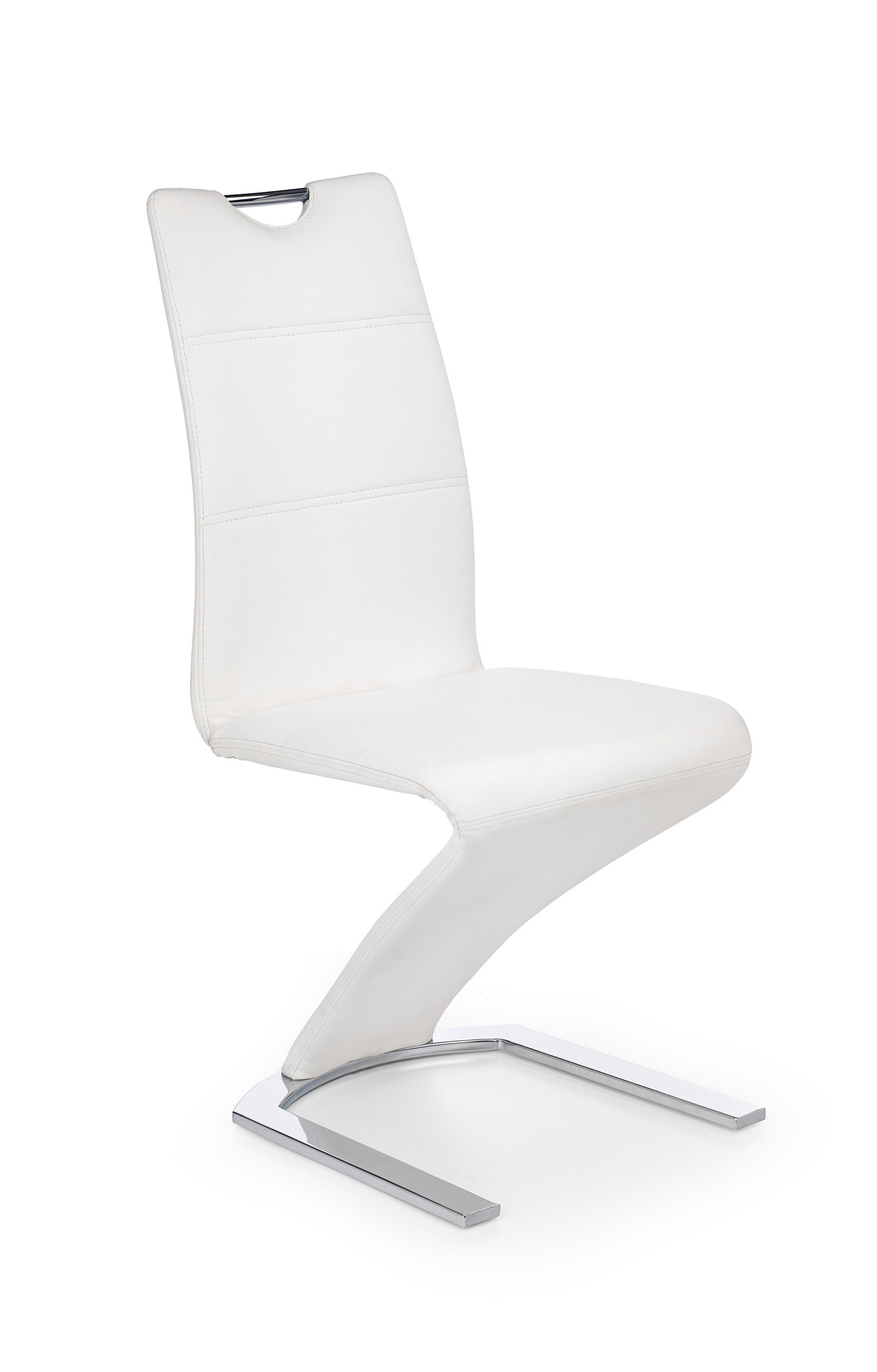 Eetkamerstoel - eco leer - 45x101x63 cm - wit