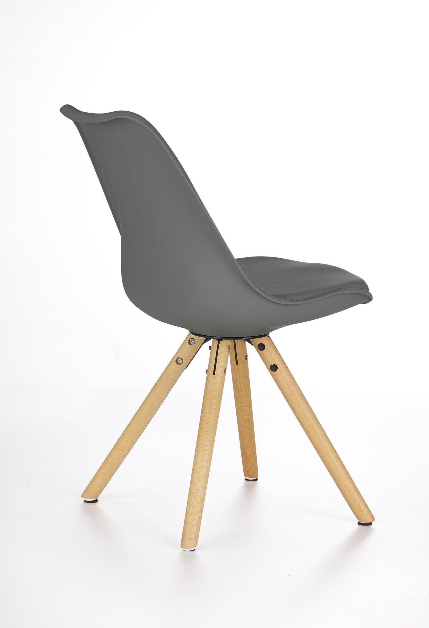 Eetkamerstoel - hout - 48x80x57 cm - grijs