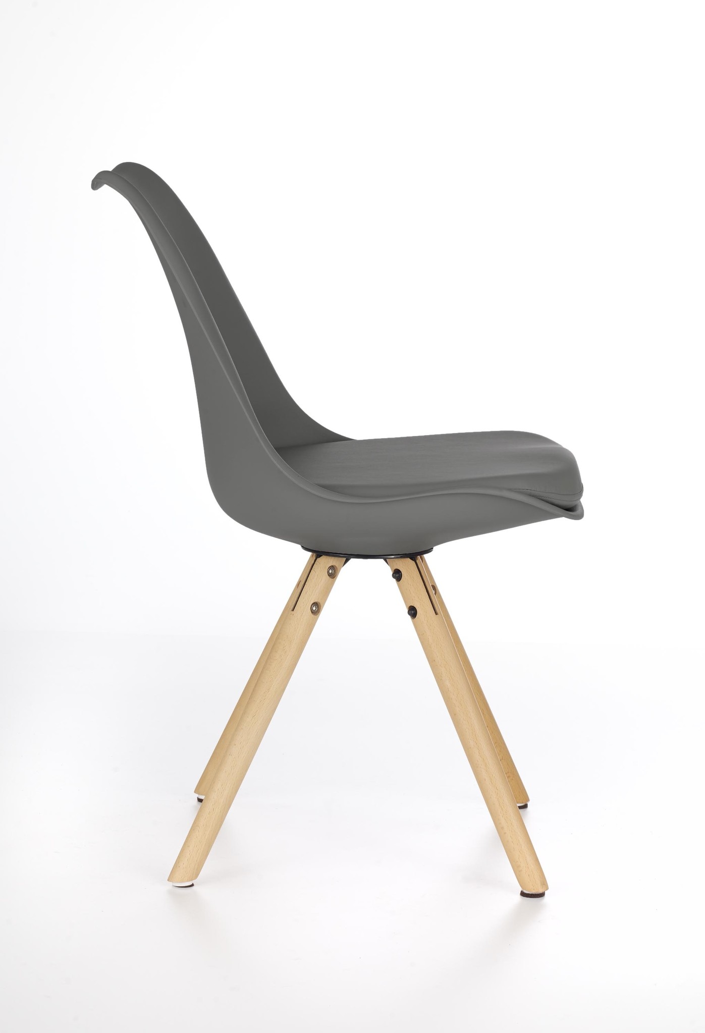 Eetkamerstoel - hout - 48x80x57 cm - grijs