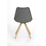 Eetkamerstoel - hout - 48x80x57 cm - grijs