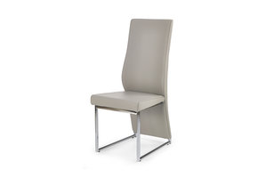 Eetkamerstoel - eco leer - 44x104x60 cm - cappuccino