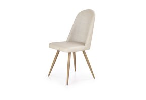 Eetkamerstoel - eco leer - 45x90x53 cm - crème