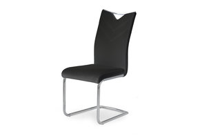 Eetkamerstoel - eco leer - 44x100x59 cm - zwart