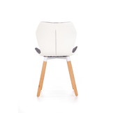 Eetkamerstoel - stof - 48x76x51 cm - grijs wit