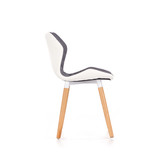 Eetkamerstoel - stof - 48x76x51 cm - grijs wit