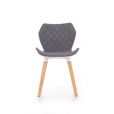 Eetkamerstoel - stof - 48x76x51 cm - grijs wit