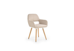 Eetkamerstoel - stof - 56x80x56 cm - beige