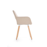 Eetkamerstoel - stof - 56x80x56 cm - beige