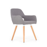 Eetkamerstoel - stof - 56x80x56 cm - grijs