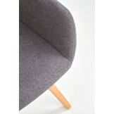 Eetkamerstoel - stof - 56x80x56 cm - grijs