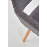 Eetkamerstoel - stof - 56x80x56 cm - grijs