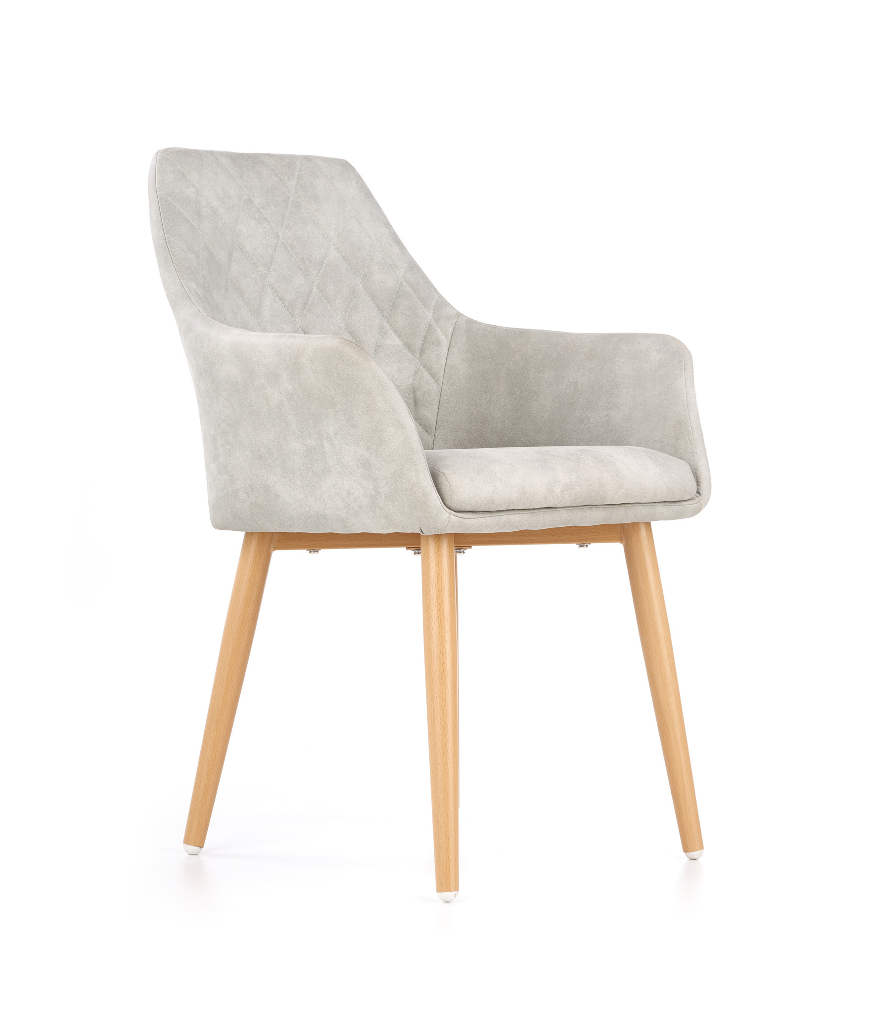 Eetkamerstoel - stof - 58x85x61 cm - grijs