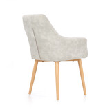 Eetkamerstoel - stof - 58x85x61 cm - grijs