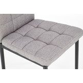 Eetkamerstoel - stof - 42x85x45 cm - grijs