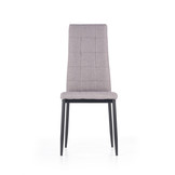 Eetkamerstoel - stof - 42x85x45 cm - grijs