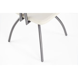 Eetkamerstoel - eco leer - 45x98x56 cm - wit