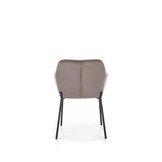 Eetkamerstoel - fluwelen stof - 58x80x57 cm - grijs