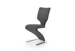 Eetkamerstoel - fluwelen stof - 46x95x62 cm - grijs