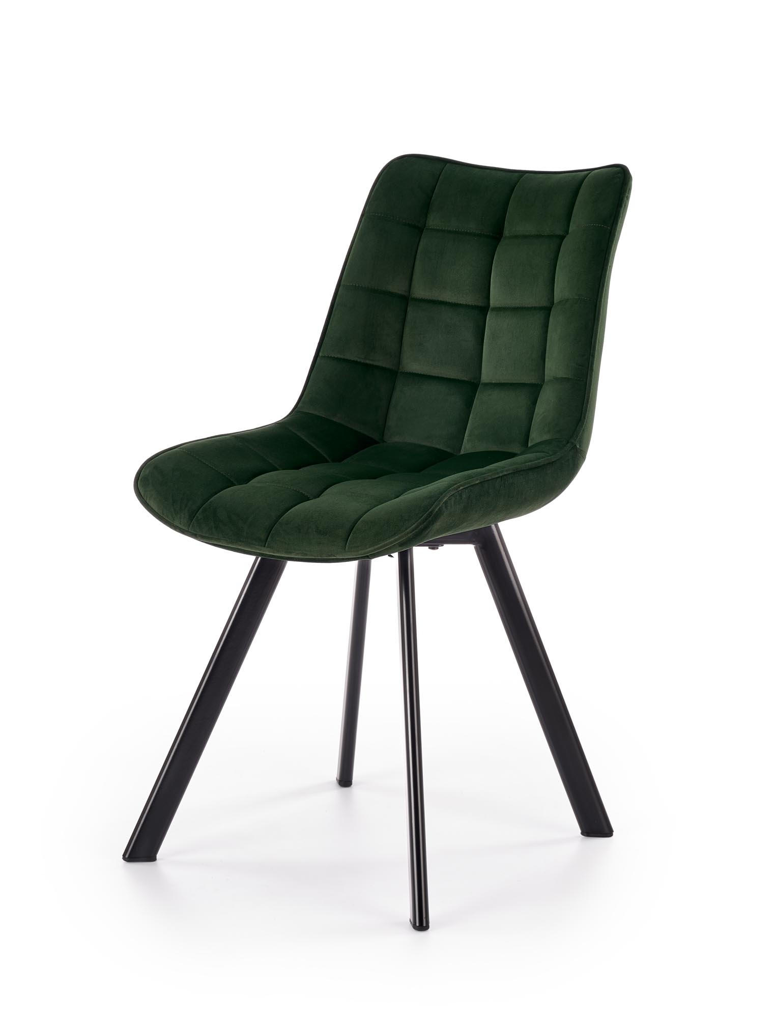 Eetkamerstoel - fluwelen stof - 46x84x61 cm - groen
