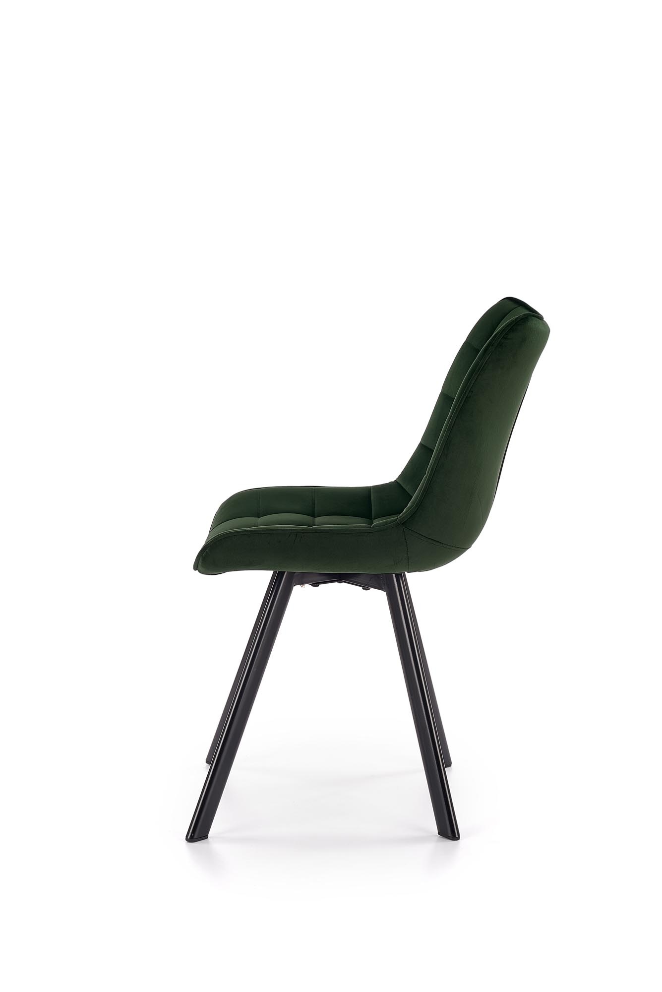 Eetkamerstoel - fluwelen stof - 46x84x61 cm - groen