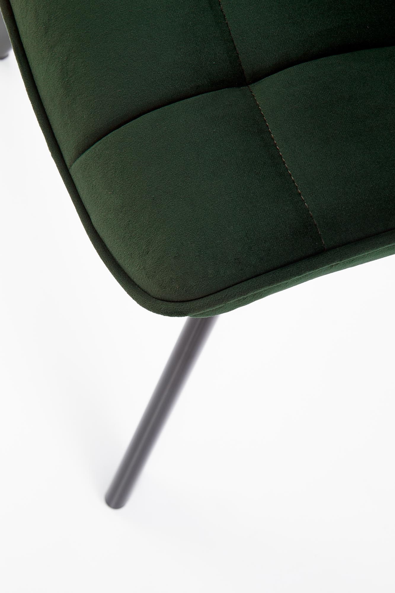 Eetkamerstoel - fluwelen stof - 46x84x61 cm - groen