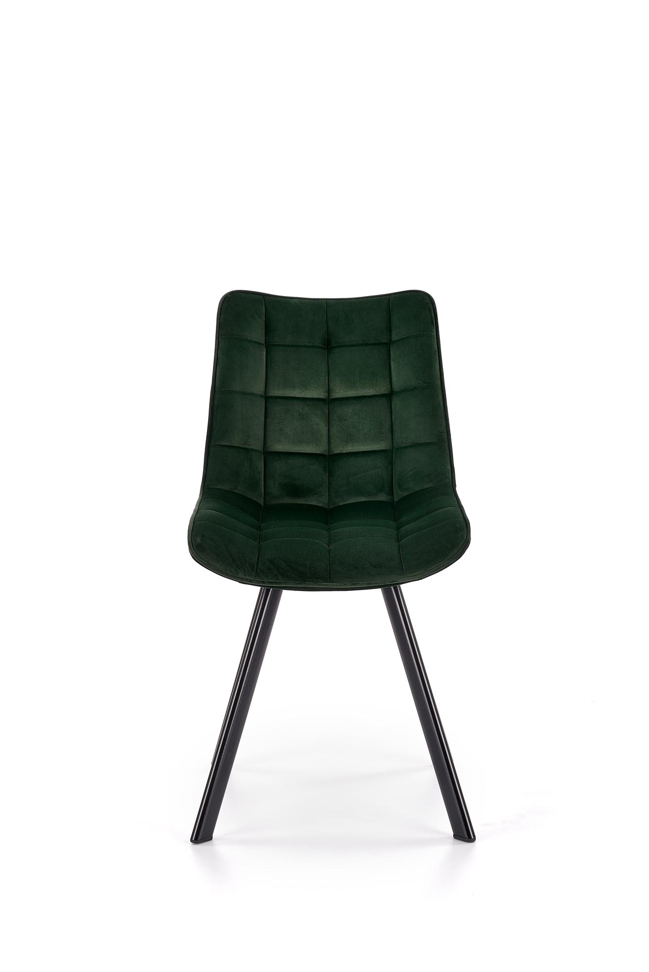 Eetkamerstoel - fluwelen stof - 46x84x61 cm - groen