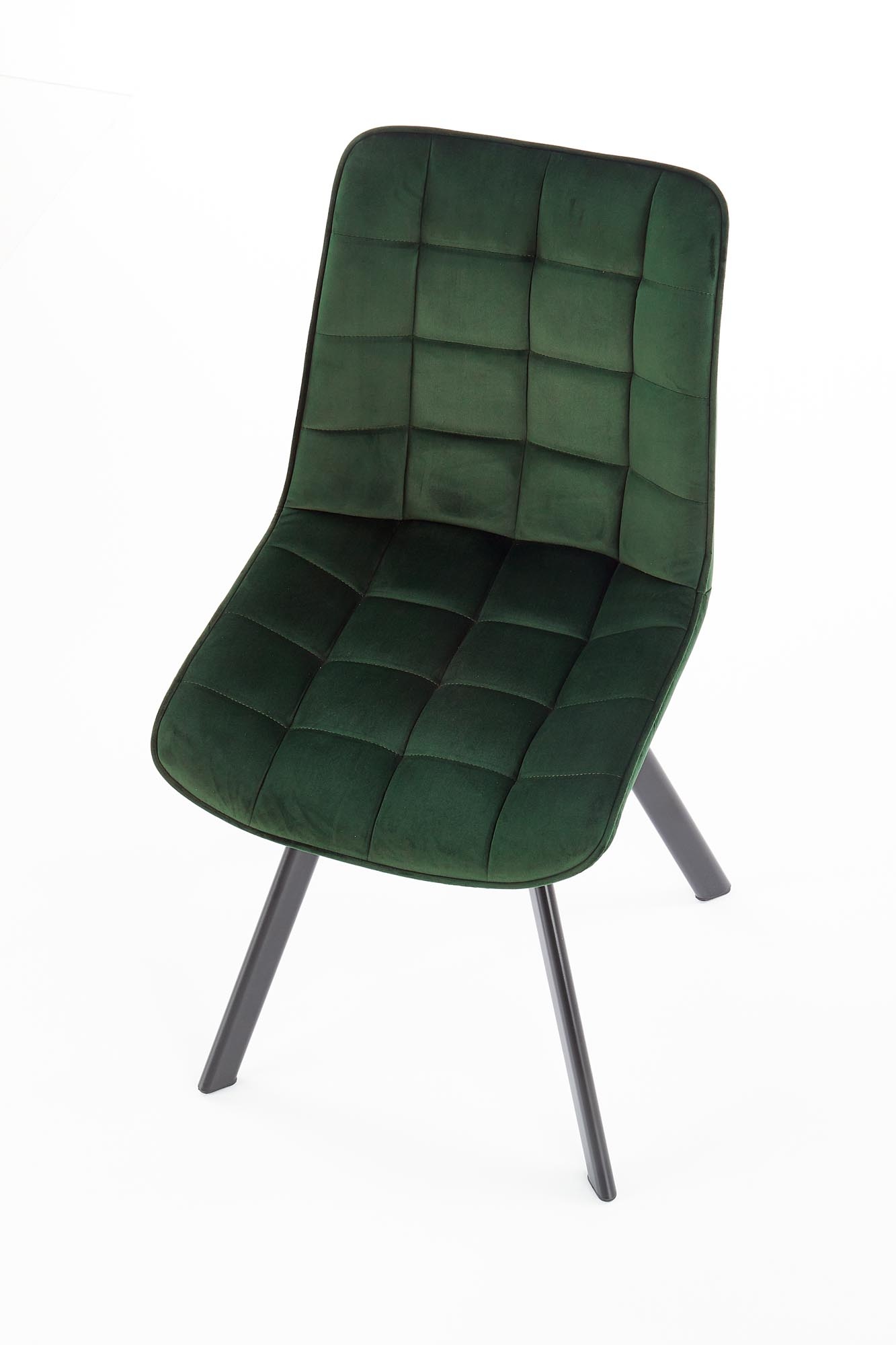 Eetkamerstoel - fluwelen stof - 46x84x61 cm - groen