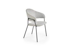 Eetkamerstoel - stof - 58x84x55 cm - grijs