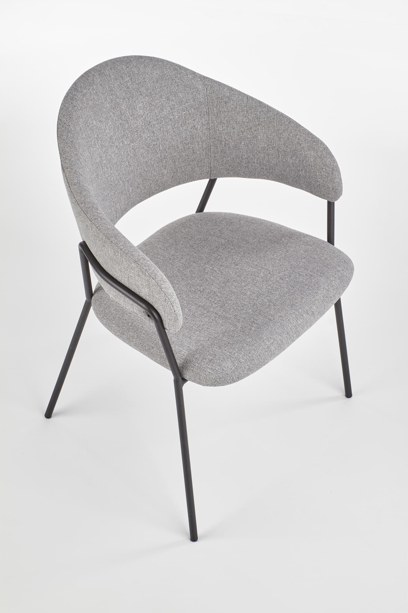 Eetkamerstoel - stof - 58x84x55 cm - grijs