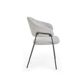 Eetkamerstoel - stof - 58x84x55 cm - grijs