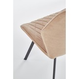 Eetkamerstoel - stof - 51x90x55 cm - beige