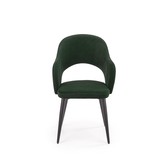 Eetkamerstoel - fluwelen stof - 55x88x55 cm - groen