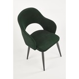 Eetkamerstoel - fluwelen stof - 55x88x55 cm - groen