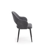 Eetkamerstoel - fluwelen stof - 55x88x55 cm - grijs