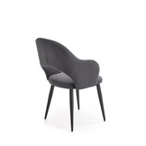 Eetkamerstoel - fluwelen stof - 55x88x55 cm - grijs