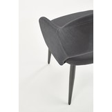 Eetkamerstoel - fluwelen stof - 55x88x55 cm - grijs